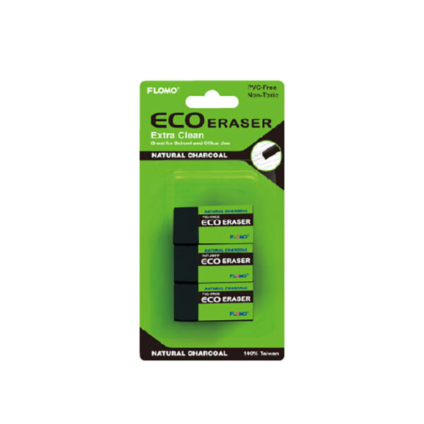 FF-T102-3 Non-toxic charcoal eraser, 3 pcs , Pack of 1