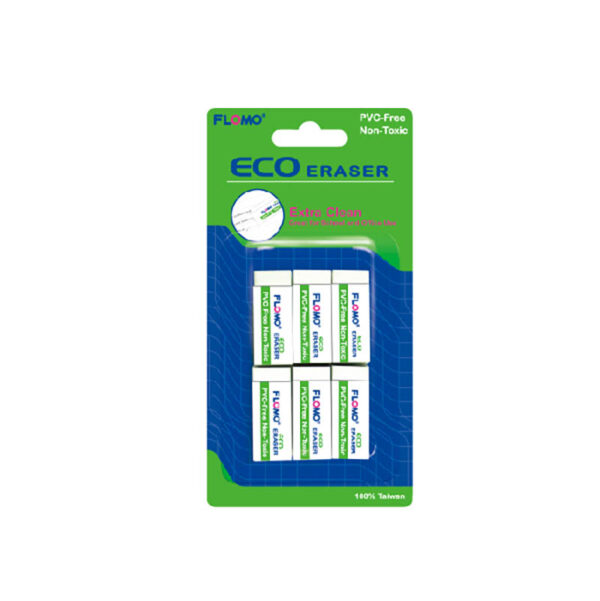 FF-T40-6 Non-toxic standard eraser, 6 pcs, Pack of 1