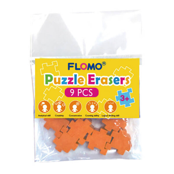 ER-111459 Puzzle Refill Eraser, Pack of 9 (9 colors)