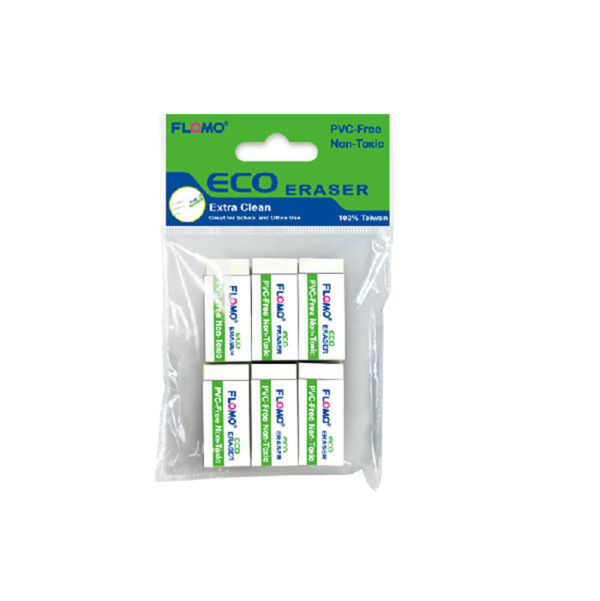 FH-TP40-6 Non-toxic standard eraser, 6 pcs, Pack of 1
