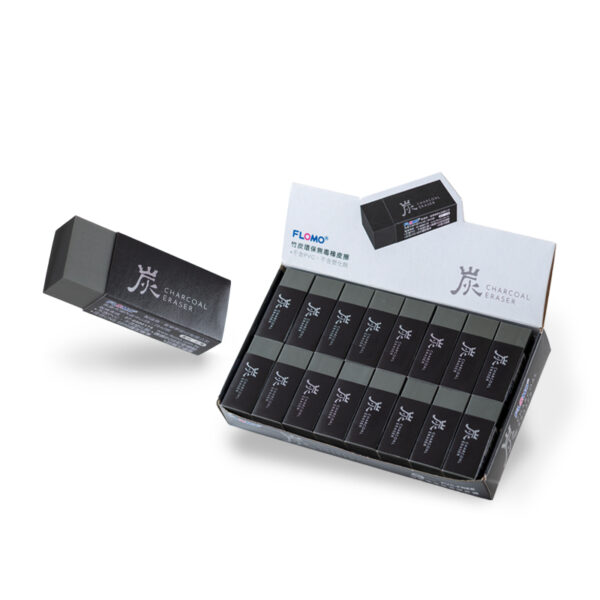ER-TC43A  環保無毒橡皮擦 竹炭黑色款 小顆32入