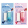 FF-R2101K2 Translucent Retractable Standard Eraser Set,1 pc and 1 Refill Eraser (Pink/Blue)